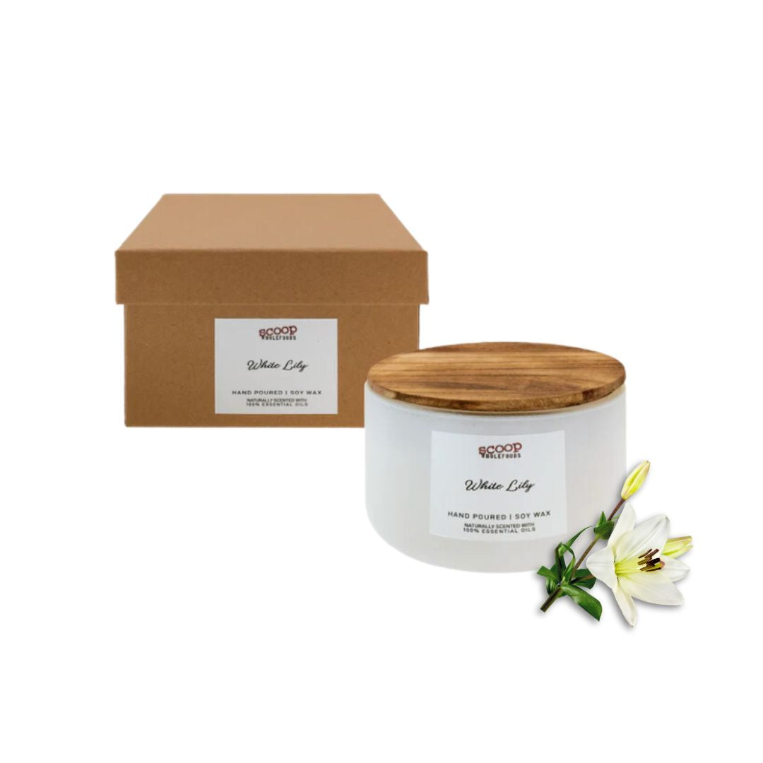 Soy Wax Candle in White Lily Home And Living