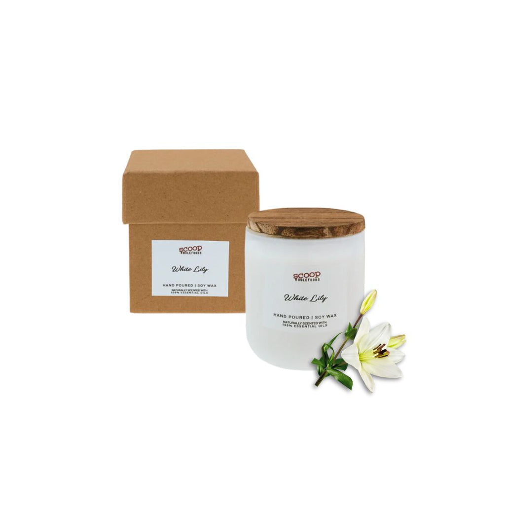 Soy Wax Candle in White Lily Small