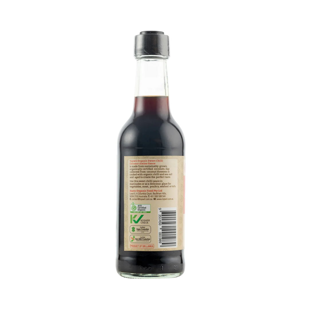 Topwil Organic Coconut Amino Sauce Sweet Chilli 250Ml
