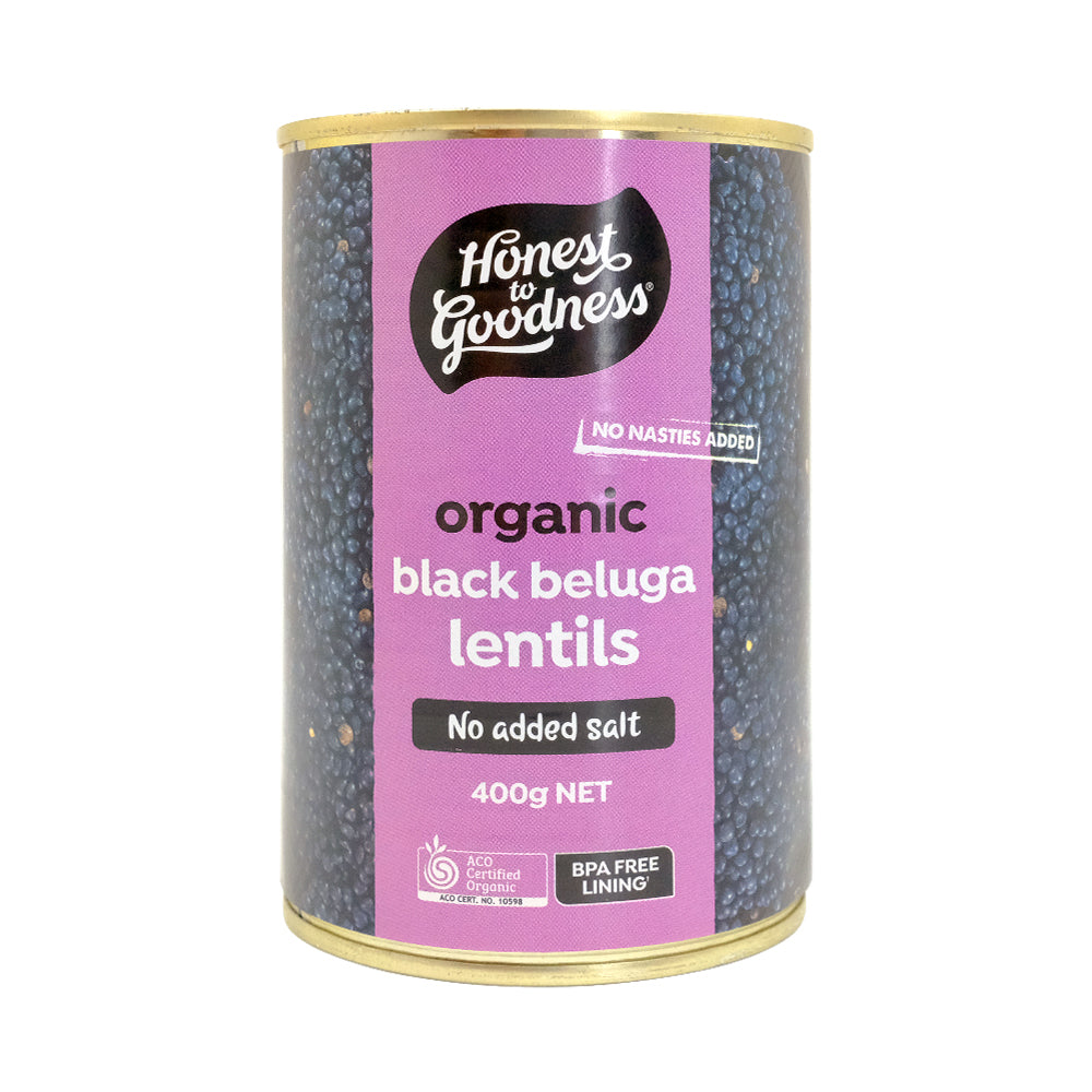 Black Beluga Lentils 400G BPA Free Cooked Canned Food