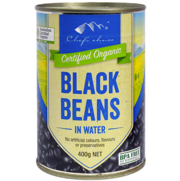 Organic Black Beans In Water 400G