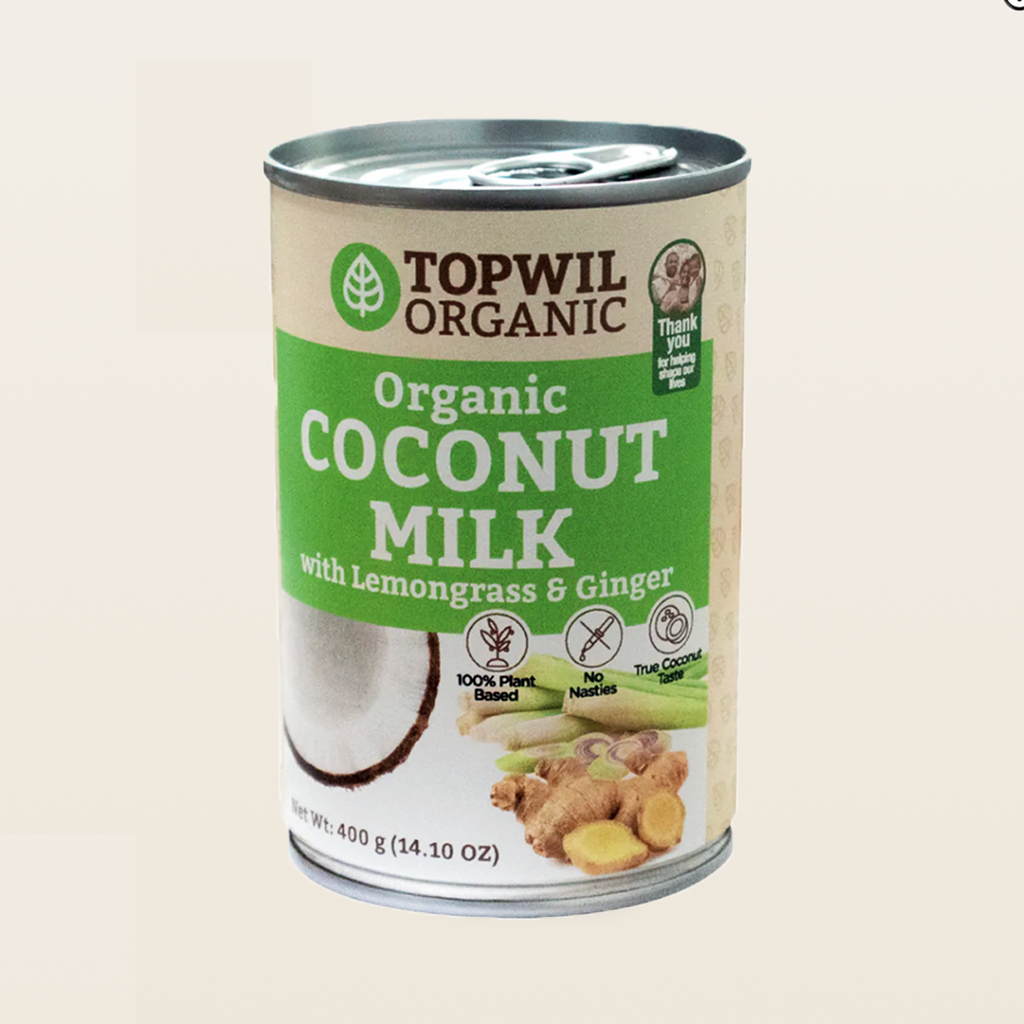 Topwil Organic Lemongrass & Ginger Curry Coconut Milk 400G