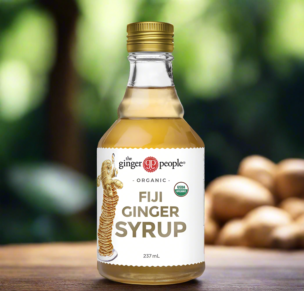 Fiji Organic Ginger Syrup 237ML Glass Jar Sugar And Syrups