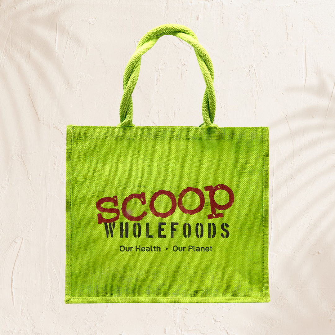 Green Hessian Large Reusable Bag