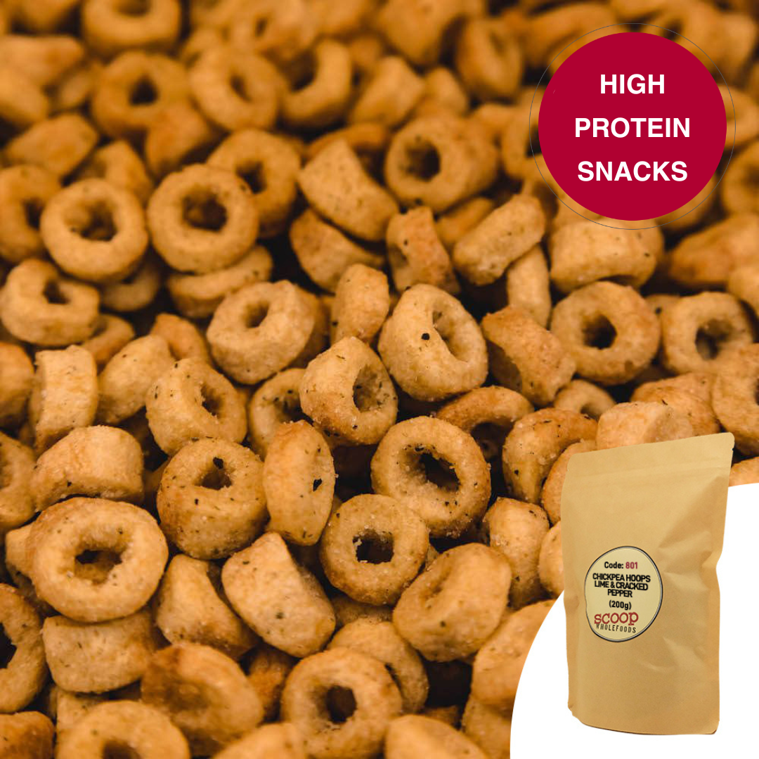 Lime & Pepper Chickpea Hoops Pouch 200G Snacks