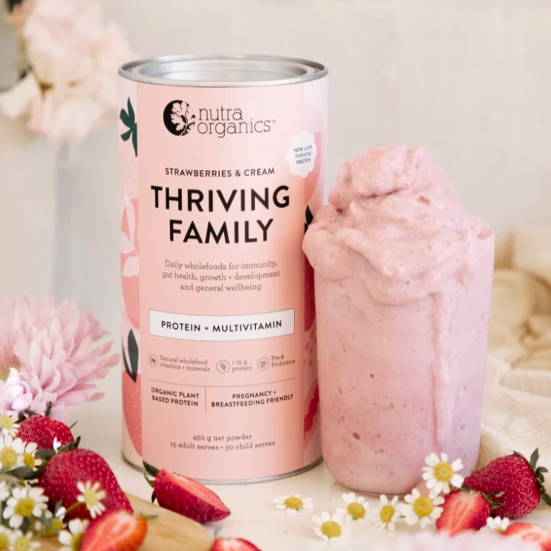 Thriving Family Protein- Strawberries & Cream 450G Superfood