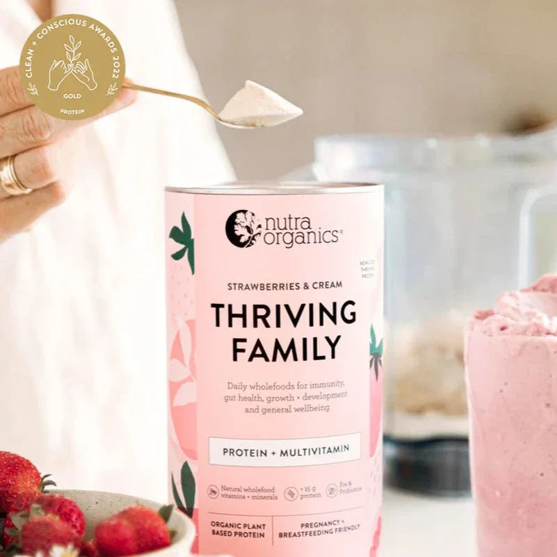 Thriving Family Protein- Strawberries & Cream 450G Superfood