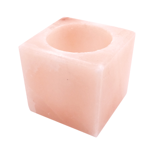 Rock Salt Candle Holder 3”X3”X3” Square Salts