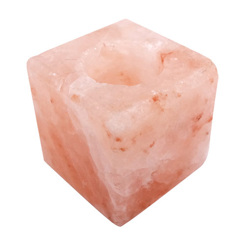 Rock Salt Candle Holder 4”X4”X4” Square Salts
