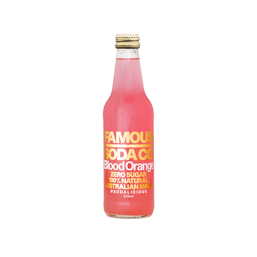 Famous Soda Co Blood Orange 330ML Drinks And Juices