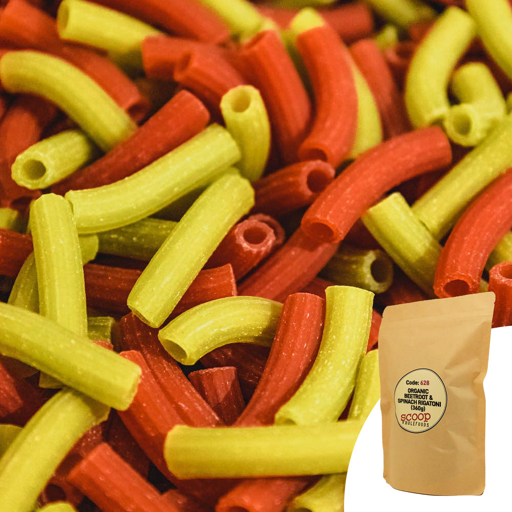 Organic Beetroot Spinach Rigatoni Pouch 360G Pasta And Noodles
