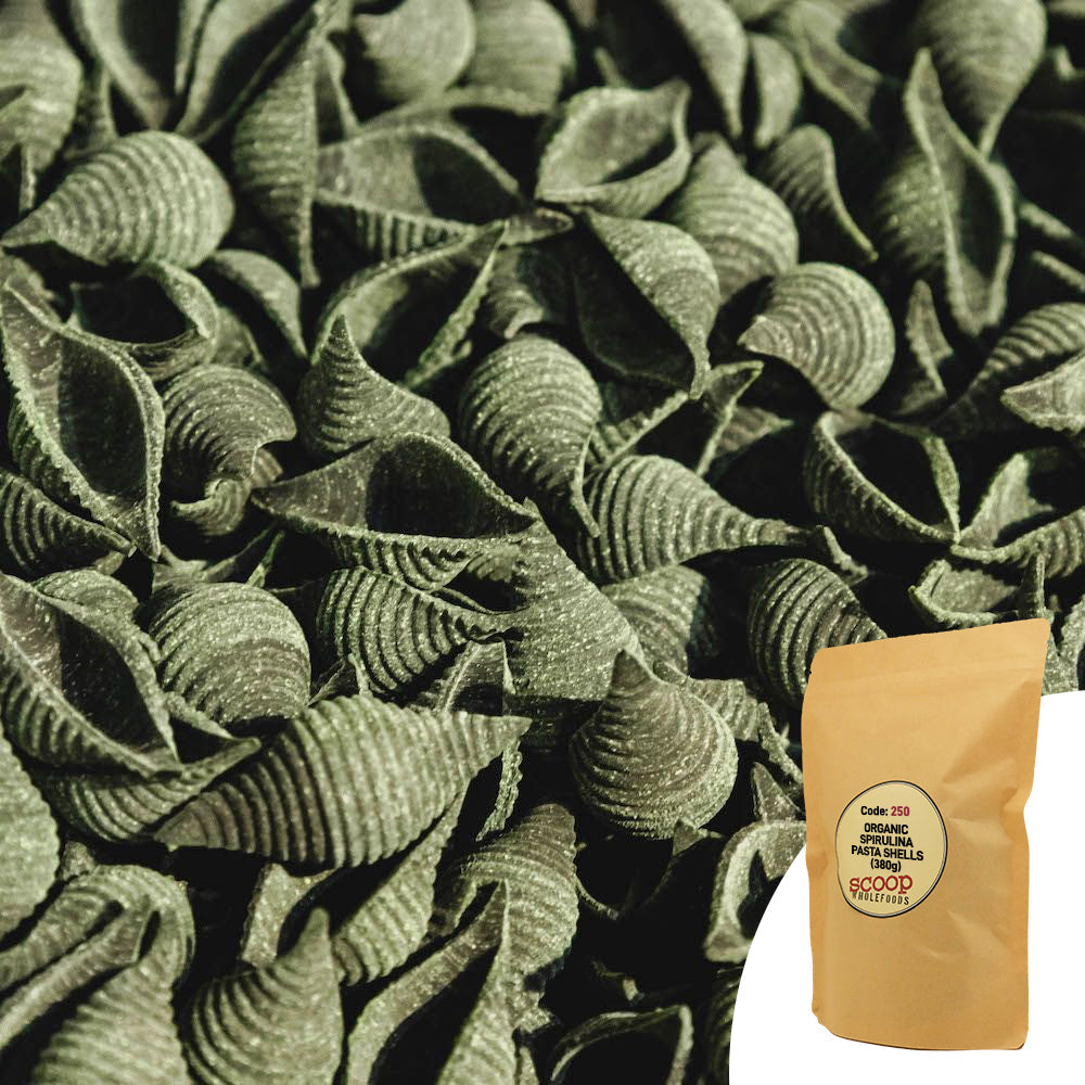 Organic Spirulina Pasta Shells Pouch 380G Pasta And Noodles
