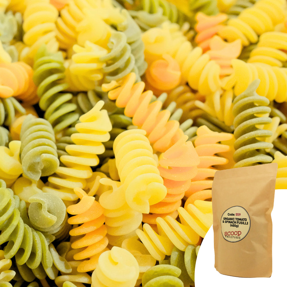 Organic Tomato Spinach Fusilli Pouch 400G Pasta And Noodles