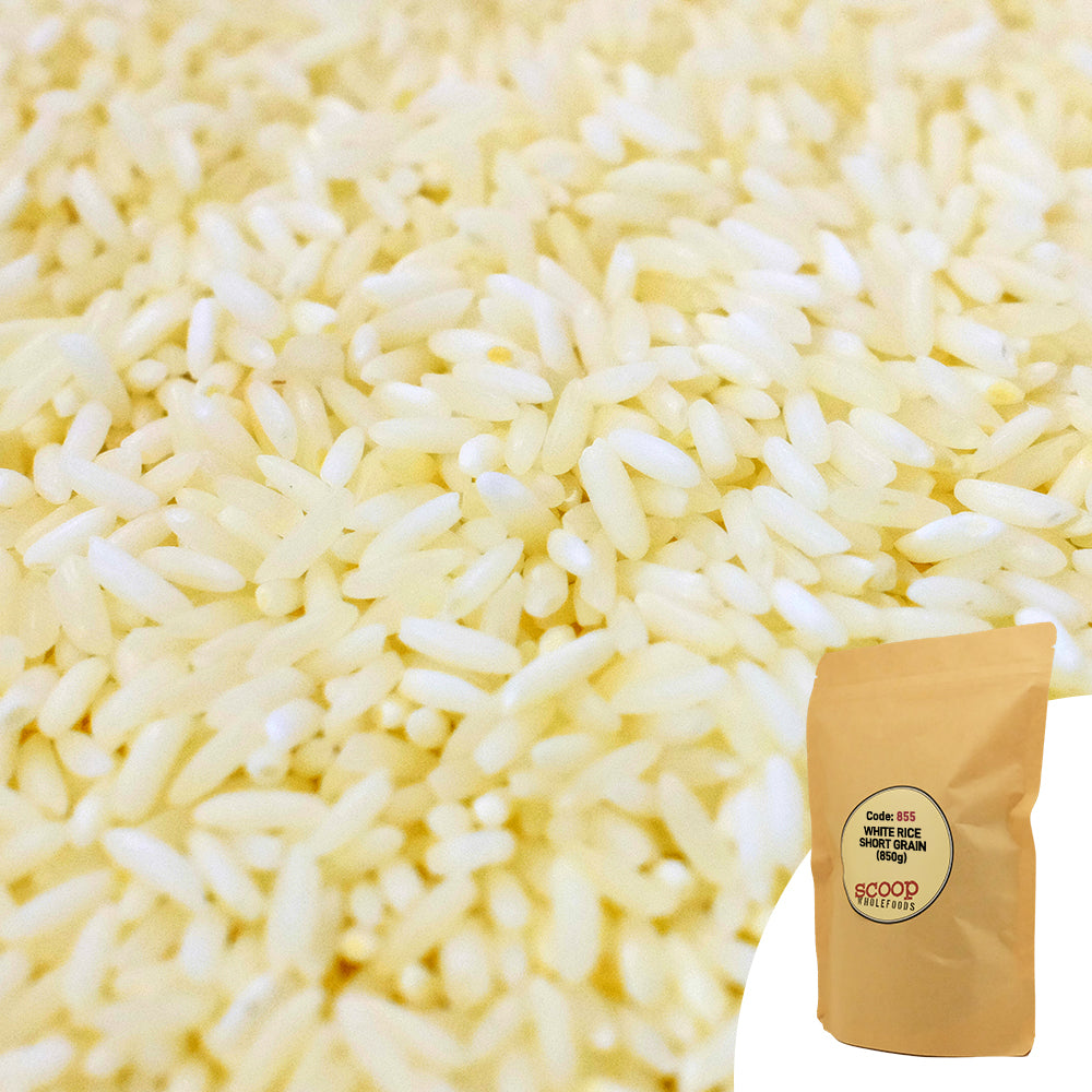 White Short Grain Rice Pouch 850G Grains And Beans