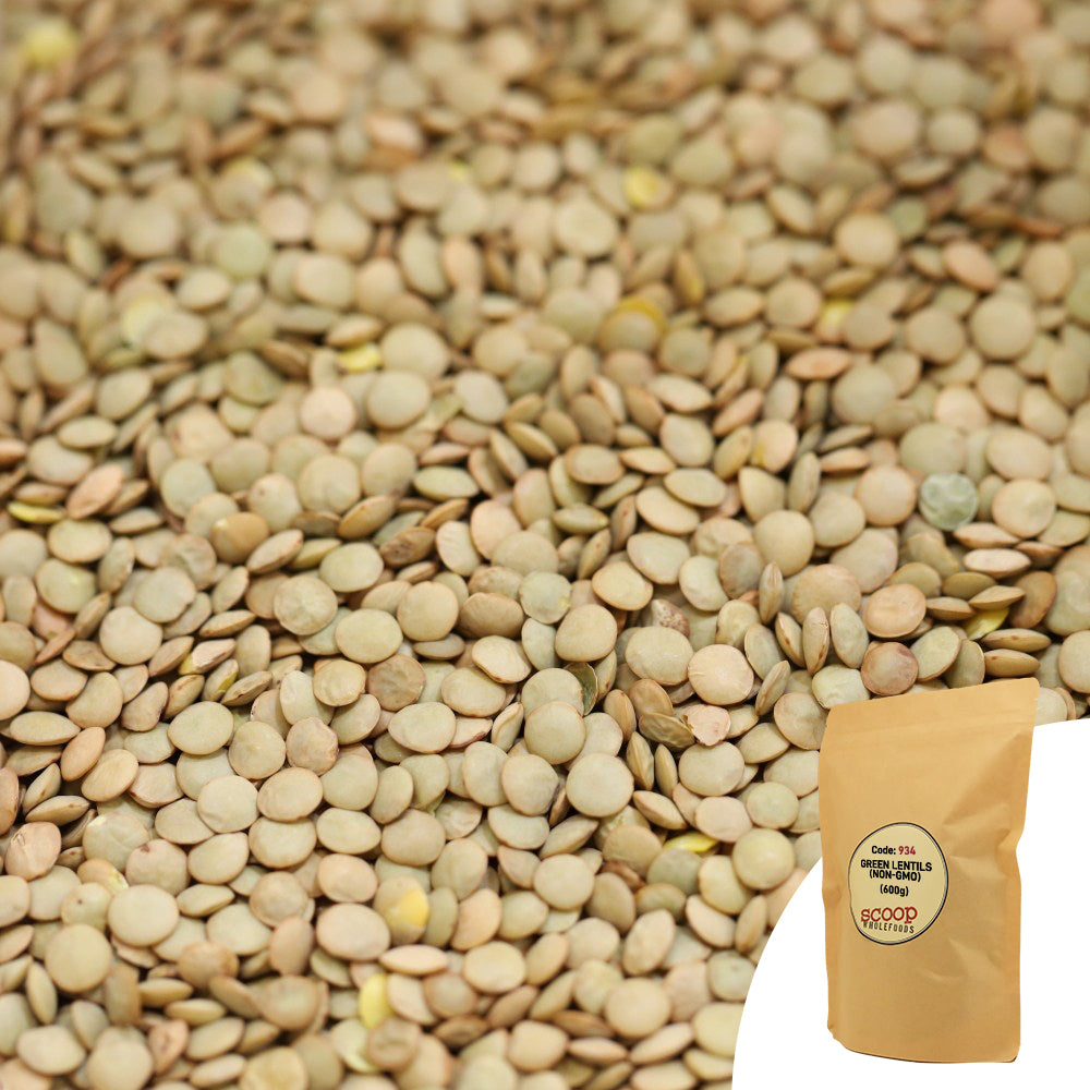 Green Lentils Pouch 600G Grains And Beans