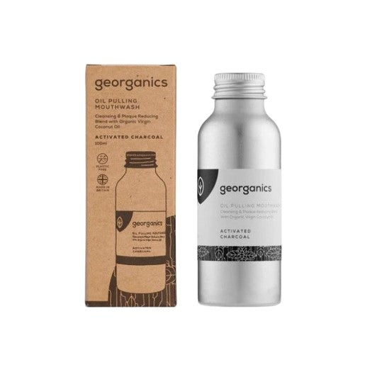Georganics Oil Pulling Mouthwash Activated Charcoal 100ML Beauty And Bath