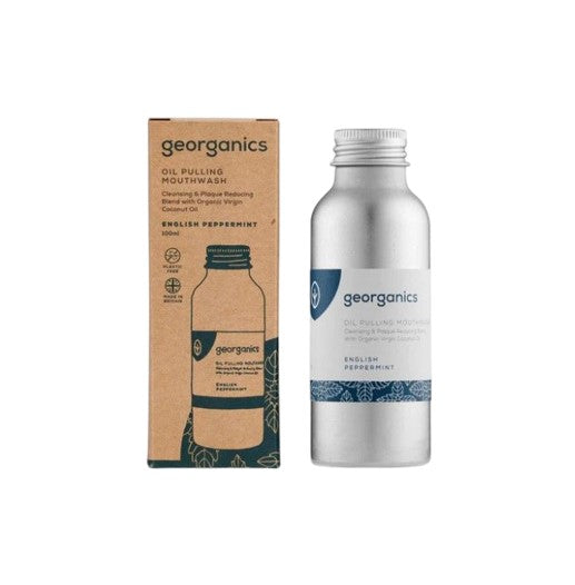 Georganics Oil Pulling Mouthwash English Peppermint 100ML Beauty And Bath