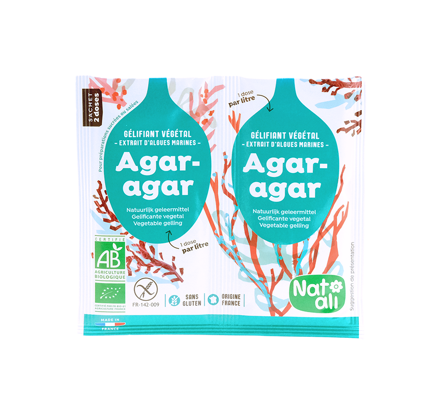 Organic Agar Agar Powder 2x4G Baking Needs