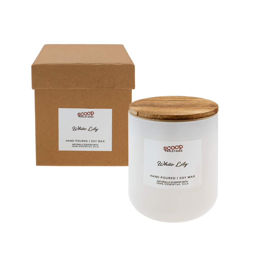 Soy Wax Candle in White Lily Large