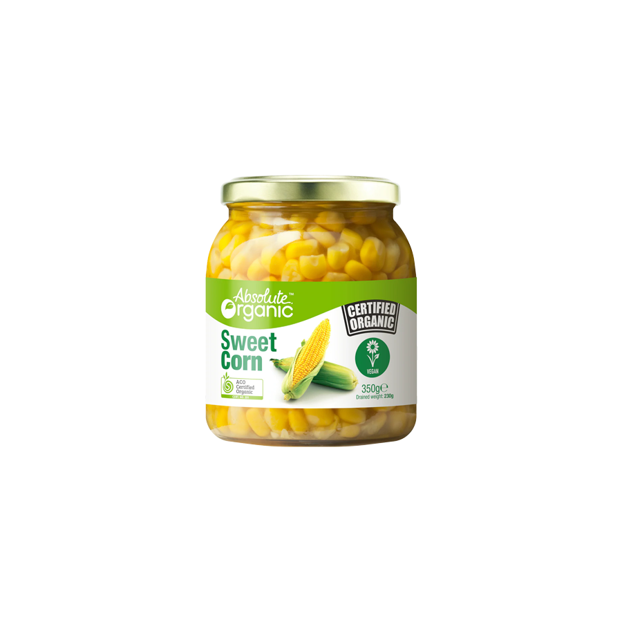 Absolute Organic Sweet Corn 350G Canned Food