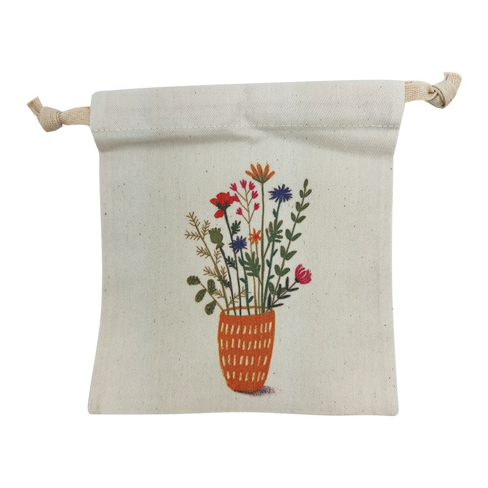 Drawstring Bag Flowers In Vase Cb #REF!