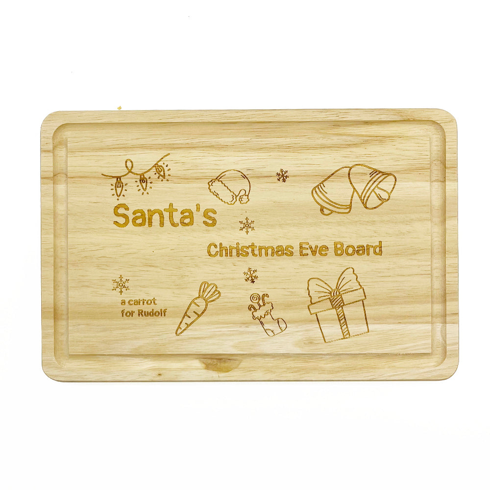 Rect Oak Wood Christmas Santa Board