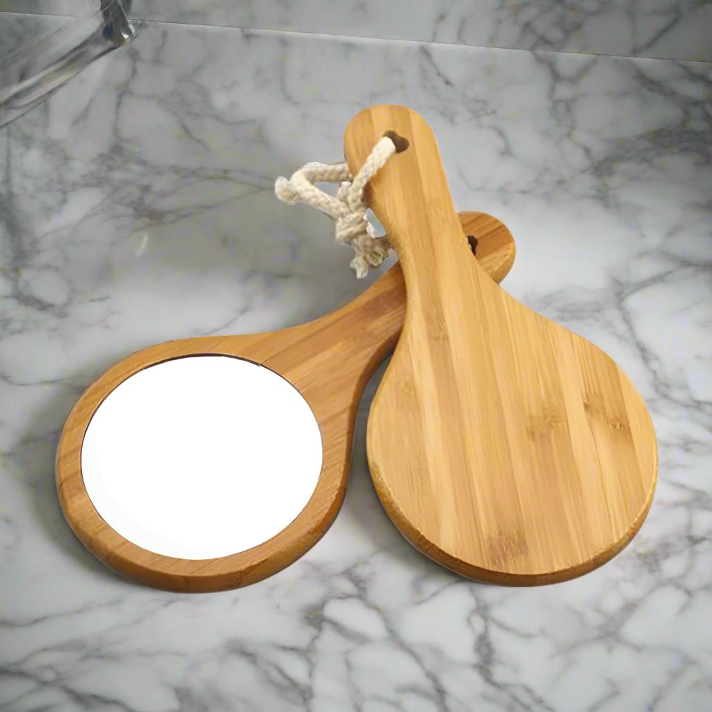 Bamboo Handheld Mirror Beauty And Bath