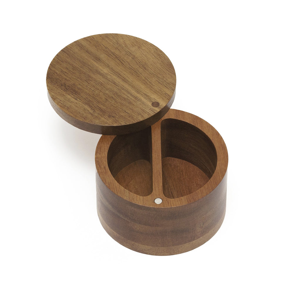 Acacia Wood Salt Container Kitchen And Dining