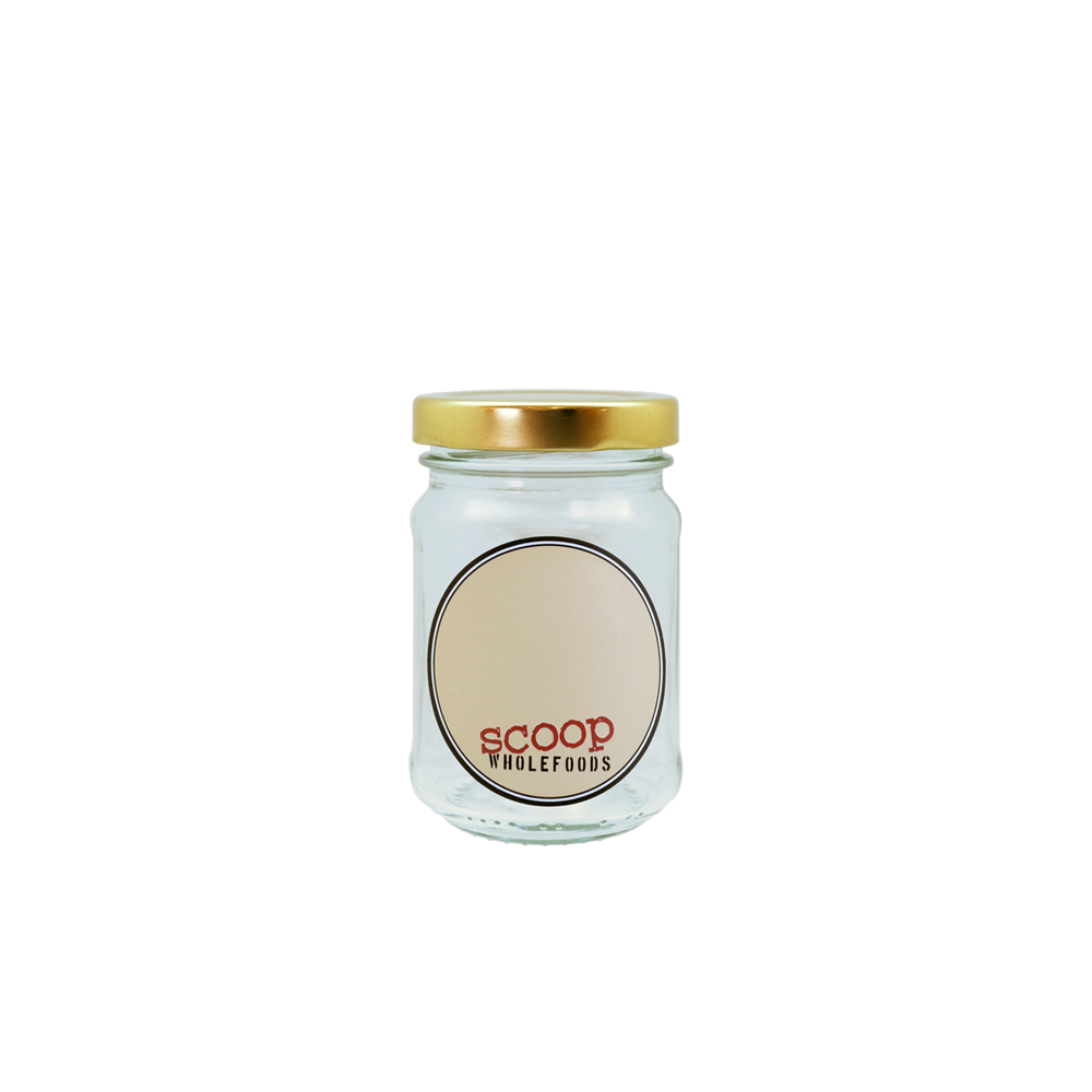 Clear Glass Jar with Gold Cap 150ML (Buy 6 Get 3 Free)