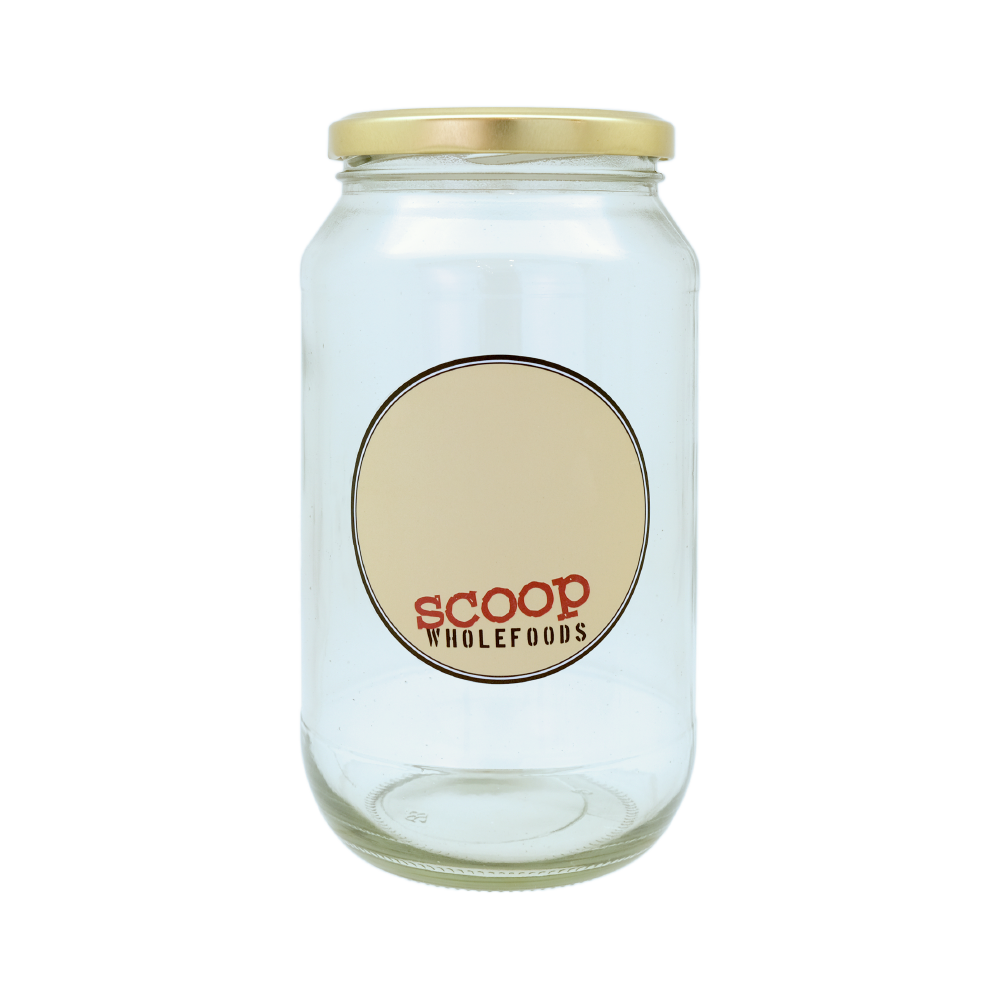 Clear Glass Jar with Gold Cap 1000ML