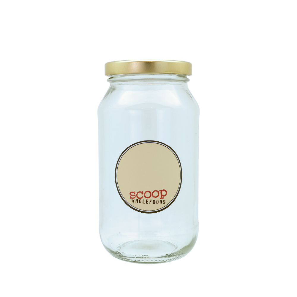 Clear Glass Jar with Gold Cap 500ML