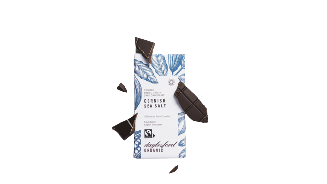 Daylesford Organic Single Origin Sea Salt Dark Chocolate Bar 75G Chocolate