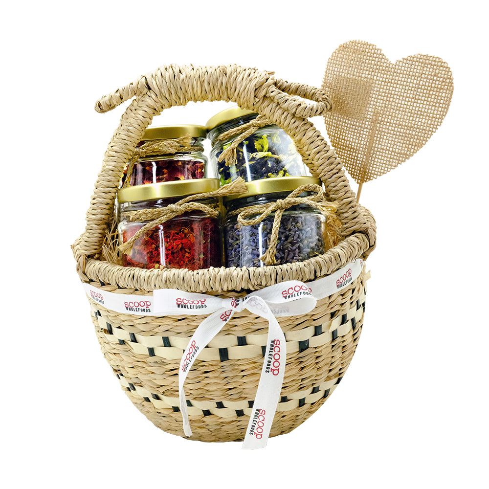 Tea Round Basket Gift Hamper